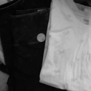 Pink printed XL with washed look campus leggings m